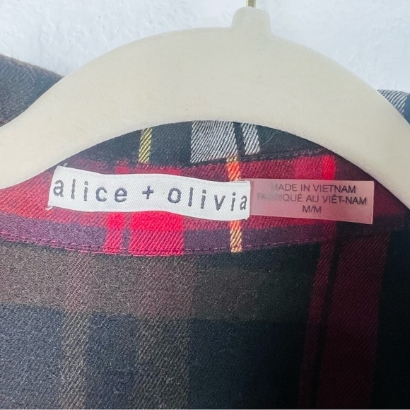 Alice + Olivia Red & Black Plaid Mini Dress - Picture 8 of 8